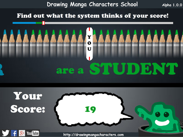 Drawing Manga Characters School Score Screenshot